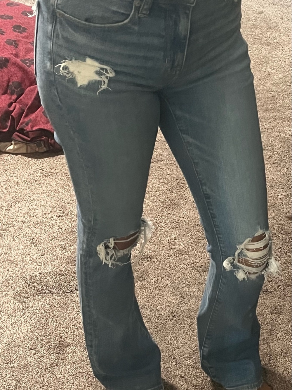 American Eagle high rise kick jeans
